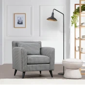 Atelier del Sofa Fotelja Nordic Arm 75x83x82cm Crno-Bela