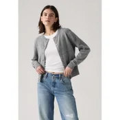 Levis za ženske. 0037P-0001 Super mehka jopica sive barve (XS), Priložnostno, Siva, Bombaž