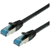 VALUE Value 21.99.1968 RJ45 omrežni kabel\, Patch kabel CAT 6a S/FTP 15.00 m črna 1 kos, (20420051)