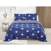 Bombažna posteljnina WHITE STARS modra