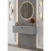 Hanah Home komoda Mimosa 90, 90 cm, svetlosiva