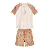 PLAYSHOES UV-zaščita Wildtiere pesek/mokka/svetlo zelena/oranžna