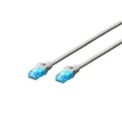 Digitus | CAT 5e | Patch kabel | Neoklopljena zasukana parica (UTP) | Moški | RJ-45 | Moški | RJ-45 | Siv | 5 m