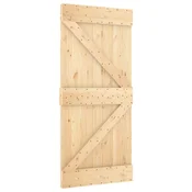 Vidaxl Drsna vrata NARVIK Naravna in črna 95 x 210 cm (213,5 cm)