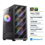 Gaming namizni računalnik PCLINE TERMINATOR 12 R7-9700X/32/2/RTX5070/W11H (149081)