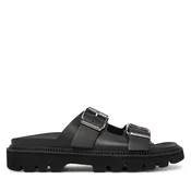 Natikači Tommy Jeans Double Strap Sandal EN0EN02753 Črna