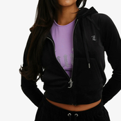 JUICY COUTURE CLASSIC VELOUR HOODIE WITH JUICY LOGO JCWA122001-101
