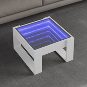Stolic s beskonacnim LED svjetlima bijeli 50x53x30 cm