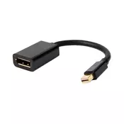 Adapter Mini Display port (M) - Display Port (F) crni