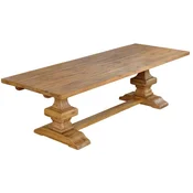 Casa Padrino country style dining table natural - Various Sizes - Extendable rustic solid wood kitchen table - Rustic solid wood dining room furniture - Country style dining room furniture