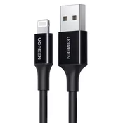 BZ Ugreen US155 80823 polnilec kabel USB-A/Lightning MFi 2.4A, 2m, črn, (21974834)