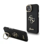 Guess Cam Stand GUHCP14SPCS4GSK ovitek za iPhone 14 s stojalom - črn