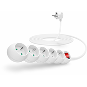 CONNECT IT Extension Cord 230V, 5 Outlets, 5m, White