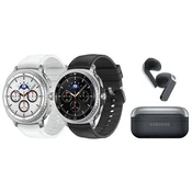 Pametna ura SAMSUNG GALAXY WATCH8 CLASSIC 46mm-Črna + GALAXY BUDS4-Črne