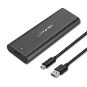 Ohišje Qoltec | Predal za pogon M.2 SSD | NVME | PCI-E | USB tip C