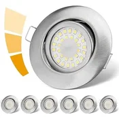 6x 85 mm CLOKSH LED 3-stopenjsko zatemnilni vgradni reflektorji - 4000 K
