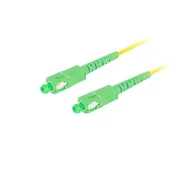 Optični patchcord Lanberg SM SC/APC-SC/APC SIMPLEX 3.0MM LSZH G657A1 2M rumen