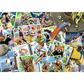 Ravensburger - Puzzle Hišni ljubljenčki na poti 1000 - 1 000 kosov