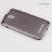 JEKOD silikonski ovitek HTC Desire 501 prozorno črn TPU/TB + zaščitna folija