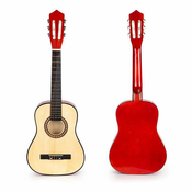 ECO TOYS Igracka velika drvena gitara, Crvena