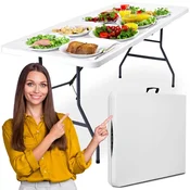 EH ZLOŽLJIVA MIZA ZA CATERING, BANKETE, VRT, TURISTIČNI KOVČEK 180 cm