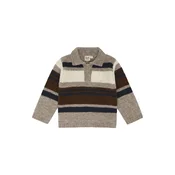 Hust & Claire Pulover Pelle kremna / temno modra / temno rjava / pikčasto rjava