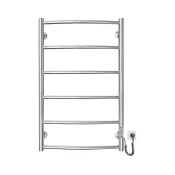 Ogrevani nosilec za brisače z lestvijo CLASSIC 100W/230V 81x53cm nerjaveče jeklo/sijajni krom desno