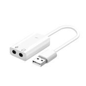 AVIZAR Zunanja zvocna kartica USB na 3,5 mm prikljucek za zvok/mikrofon za prenosni racunalnik, Macbook…, (20630910)