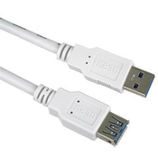 PremiumCord Podaljševalni kabel USB 3.0 Super-speed 5Gbps A-A, MF, 9-pinski, 2 m, bel