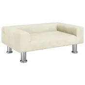 vidaXL vidaXL Otroški kavč krem 70x45x26,5 cm žamet, (21411523)