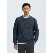 SELECTED Pulover SLHTILUM progasto modra