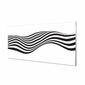 tulup.si Slika na akrilnem steklu Zebra stripes val 125x50 cm 4 obešalnika