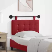 Vidaxl Viseče vzglavje postelje Vinorodna rdeča Umetno usnje