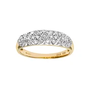 DIAMANT LETERNEL Prstan Ring aus 375 Gelbgold mit 0.20 Karat Diamant zlata