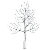 Vidaxl Stenska LED novoletna jelka 210 cm 312 LED Hladno bela Jeklo