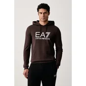 EA7 Emporio Armani pulover s kapuco moški bombažen