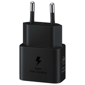 Samsung hišni hitri polnilec, 25W, USB-C GaN, črn