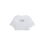 Calvin Klein Jeans Majica temno roza / bela