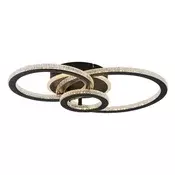 Rabalux Plafonjera Maziar, LED, Sa daljinskim, 40W, 3000-6500K, 52x35cm, Crna