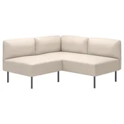 LILLEHEM Modularna ugaona sofa dvosed, Vissle bež/metal