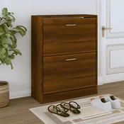 Vidaxl vidaXL Stojalo za čevlje rjav hrast 63x24x81 cm