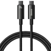 shumee USB-C kabel 480Mb/s 240W Tungsten Gold 1m črn