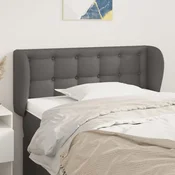 Vidaxl vidaXL Vzglavnik s krilci, siv, 103x23x78/88 cm, umetno usnje