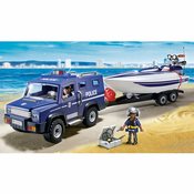 Playmobil City Action Police truck with boat