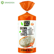 BROWN RICE CAKES SESAME&SALT HIMALLYS 100G (12) DELICIOUS FOOD
