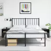 Vidaxl vidaXL Nočne omarice, komplet 2, črne, 34,5 x 39 x 44 cm, jeklo