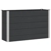 Povišena vrtna gredica Crna 150 x 50 x 91 cm