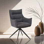 Homestyle4U Oblazinjeni jedilniški stol, komplet, 56x86,5x62 cm, antracit