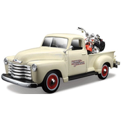 Maisto - Harley-Davidson po meri, 1950 Chevrolet 3100 Pickup + 2001 FLSTS Heritage Springer