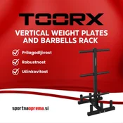 Toorx Vertical Bumper Weight Plates And Barbells Rack – stojalo za utežne diske in utežne palice – PO NAROČILU dobava 7-14 delovnih dni